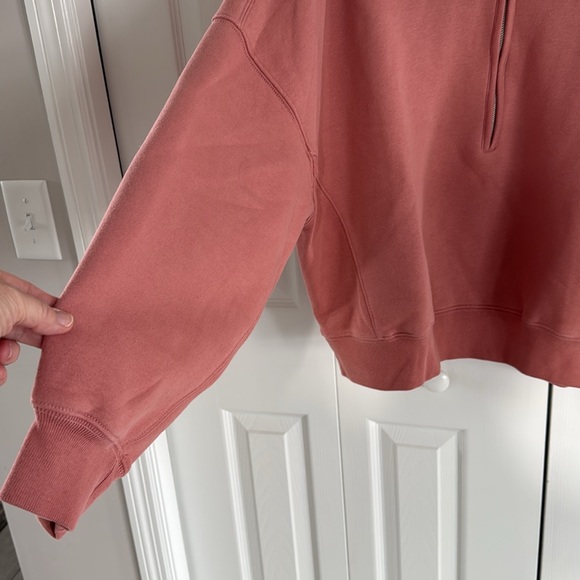 *LIKE NEW* Abercrombie & Fitch Women's Sunday Half-Zip - Dusty Rose - L - Picture 3 of 7